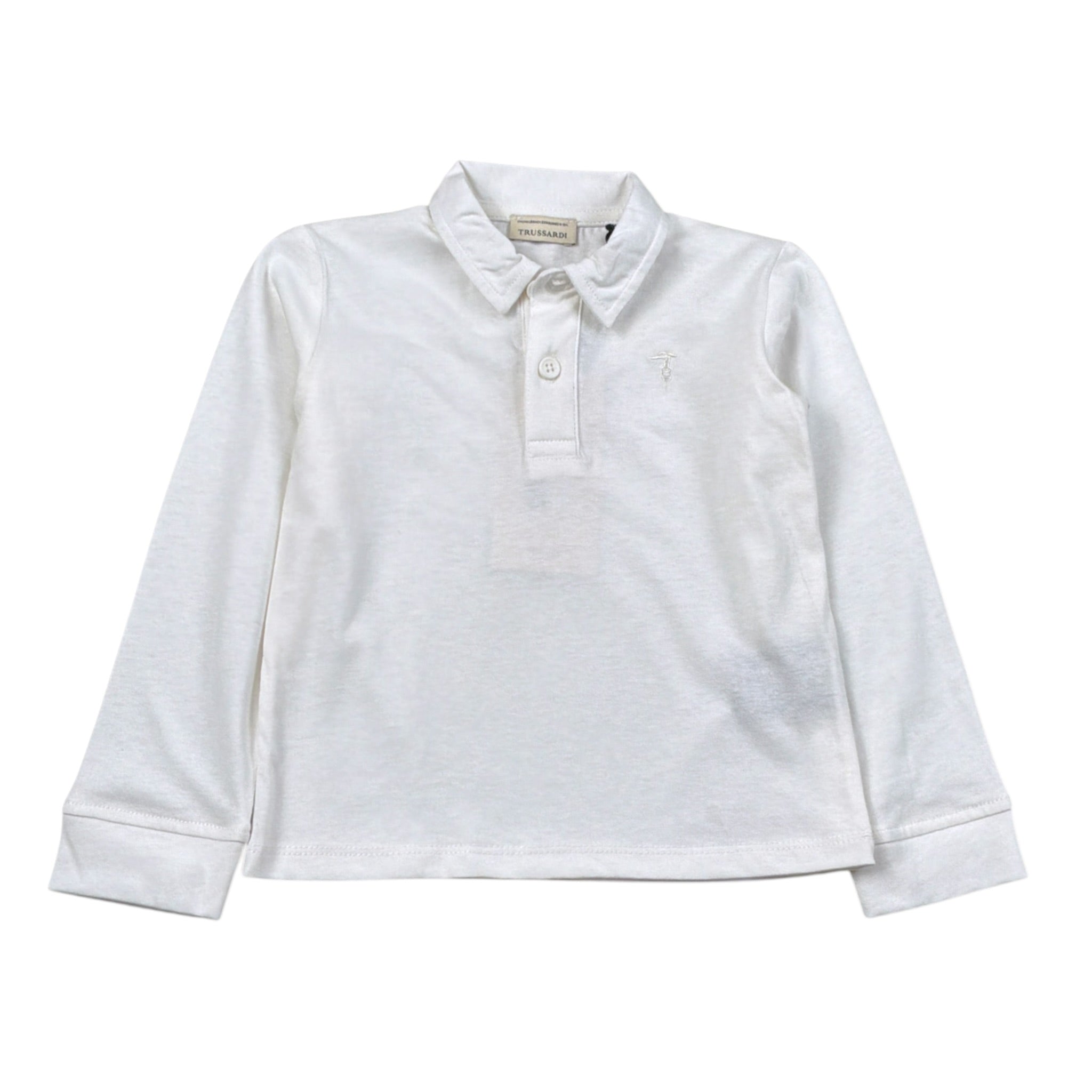 Trussardi Polo tinta unita con Stampa Bianco per Neonato TIA26018PO BIANCO TRUSSARDI 