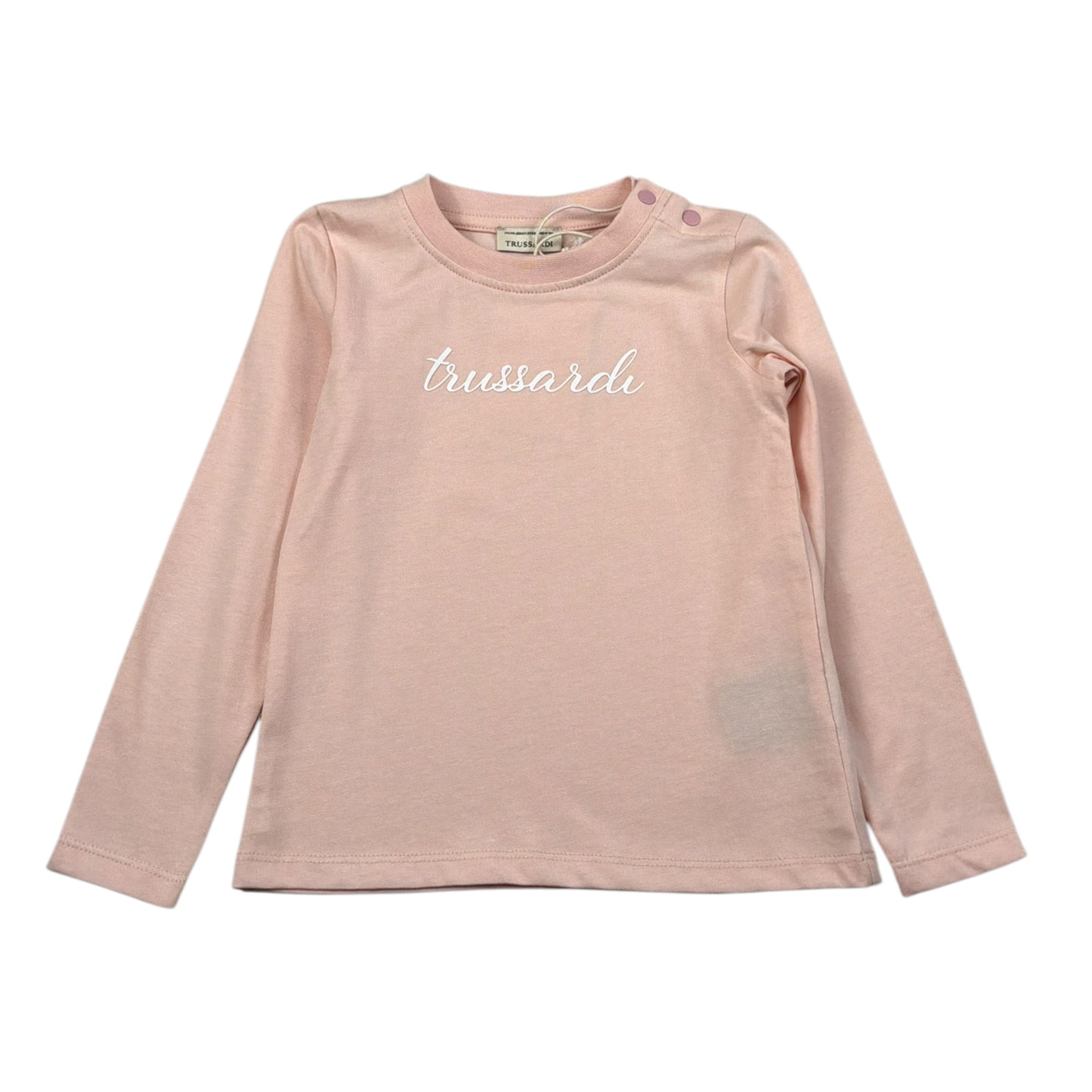 Trussardi Shirt tinta unita Girocollo con Stampa Rosa per Neonata TIA26025TS ROSA TRUSSARDI 