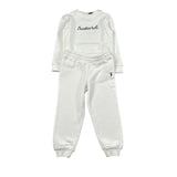 Trussardi Completo 2Pz Felpa-Pantalone tinta unita Bianco per Neonata TIA26028CF BIANCO TRUSSARDI 