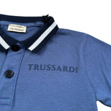 Trussardi Polo Mezza Manica tinta unita Blu per Neonato TIA2602PO BLU TRUSSARDI 