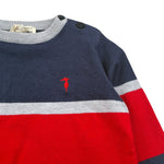 Trussardi Maglia Girocollo Bicolore Blu per Neonato TIA26036MA BLU TRUSSARDI 