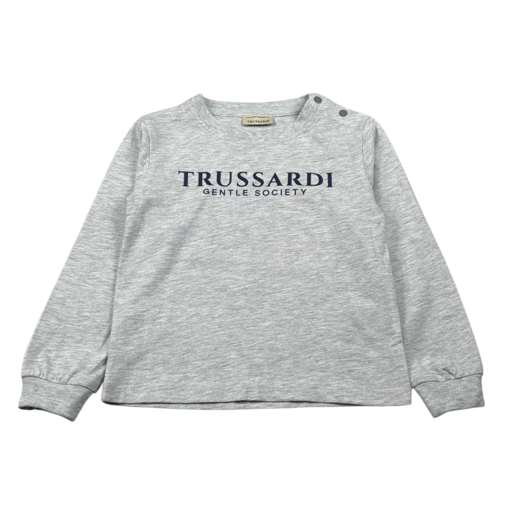 Trussardi Shirt Girocollo tinta unita con Logo Grigio per Neonato TIA26041TS GRIGIO TRUSSARDI 