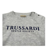 Trussardi Shirt Girocollo tinta unita con Logo Grigio per Neonato TIA26041TS GRIGIO TRUSSARDI 