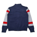 Trussardi Maglia Bicolore con Zip Blu/Grigio per Neonato TIA26049MA BLU/GRIGIO TRUSSARDI 