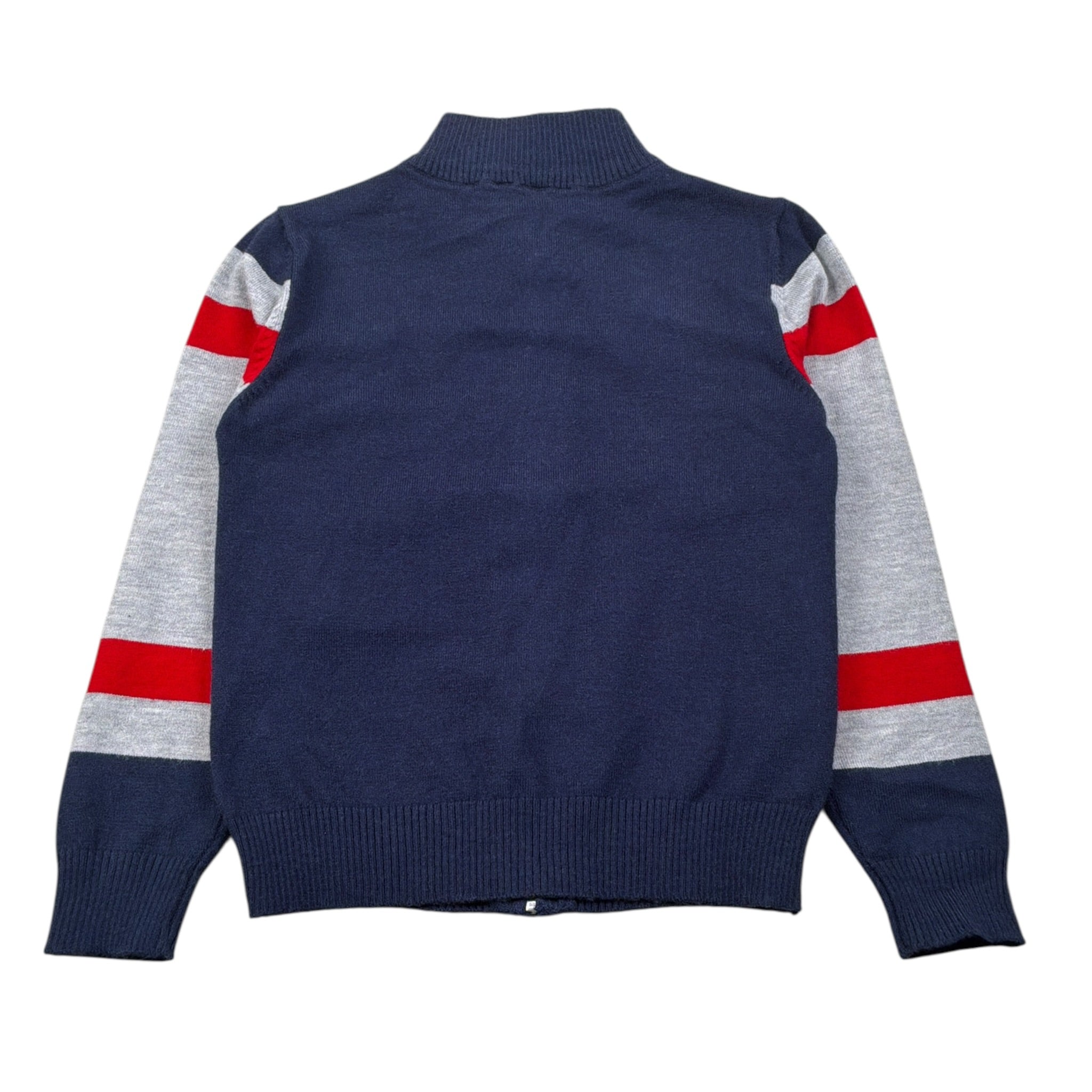 Trussardi Maglia Bicolore con Zip Blu/Grigio per Neonato TIA26049MA BLU/GRIGIO TRUSSARDI 