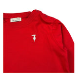 Trussardi Shirt Girocollo tinta unita con Logo Rosso per Neonato TIA26056TS ROSSO TRUSSARDI 