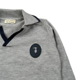 Trussardi Polo Manica Lunga tinta unita con Logo Grigio per Neonato TIA26061PO GRIGIO TRUSSARDI 