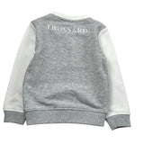 Trussardi Felpa tinta unita Girocollo con Maniche In Contrasto Grigio per Neonato TIA26070FE GRIGIO TRUSSARDI 