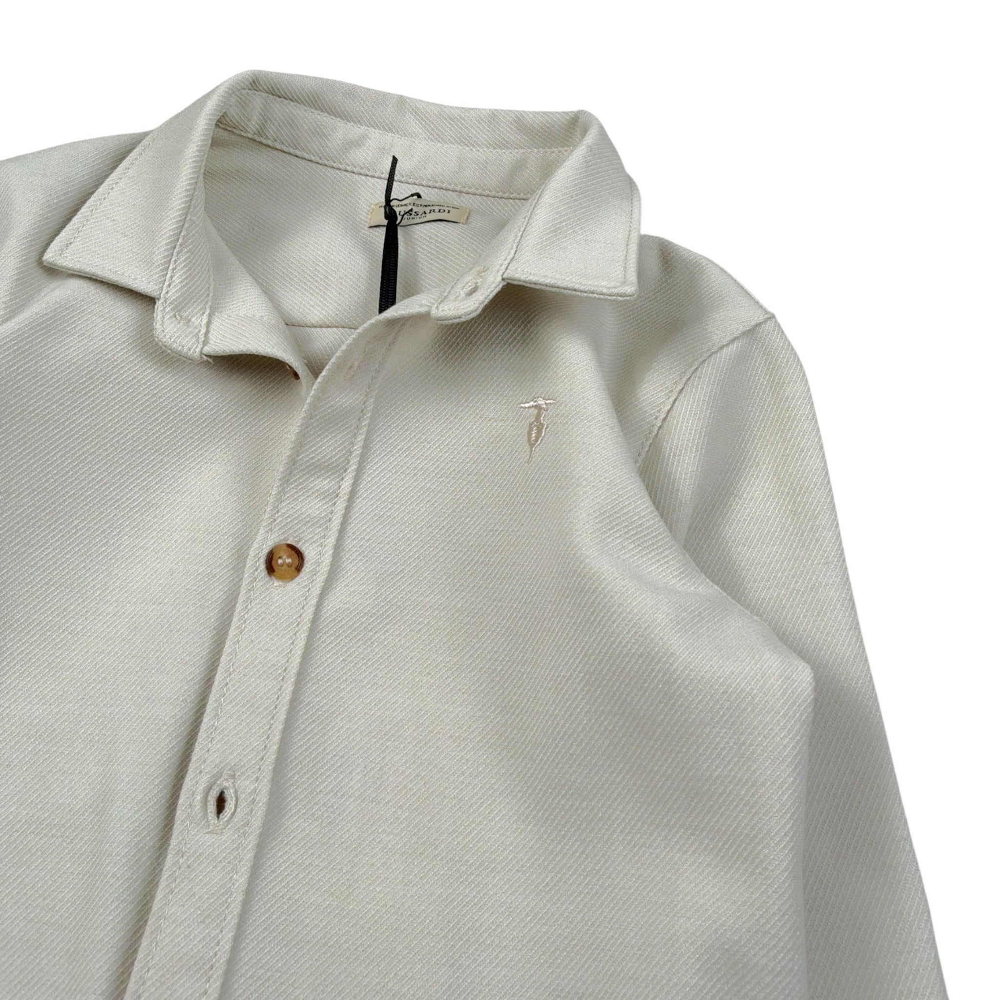 Trussardi Camicia tinta unita con Bottoni Verde Acqua per Neonato TIA26082CA VERDE ACQUA TRUSSARDI 