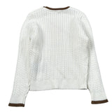 Trussardi Maglia tinta unita con Profili In Contrasto Bianco per Neonato TIA26084MA BIANCO TRUSSARDI 