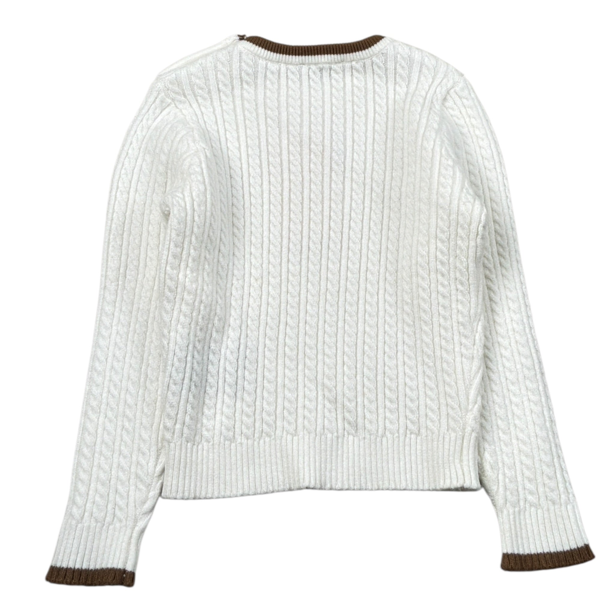 Trussardi Maglia tinta unita con Profili In Contrasto Bianco per Neonato TIA26084MA BIANCO TRUSSARDI 