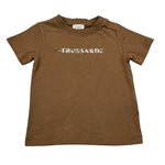 Trussardi T-Shirt Girocollo tinta unita con Logo Marrone per Neonato TIA26086TS MARRONE TRUSSARDI 