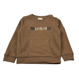 Trussardi Felpa Chiusa Girocollo tinta unita con Logo Marrone per Neonato TIA26089FE MARRONE TRUSSARDI 