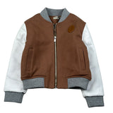 Trussardi Giubbino Bicolore Modello College con Bottoni Bianco/Marrone per Neonato TIA26091GB BIANCO/MARRONE TRUSSARDI 