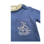 Trussardi T-Shirt Girocollo tinta unita con Taschino Blu per Neonato TIA26093TS BLU TRUSSARDI 