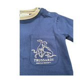 Trussardi T-Shirt Girocollo tinta unita con Taschino Blu per Neonato TIA26093TS BLU TRUSSARDI 