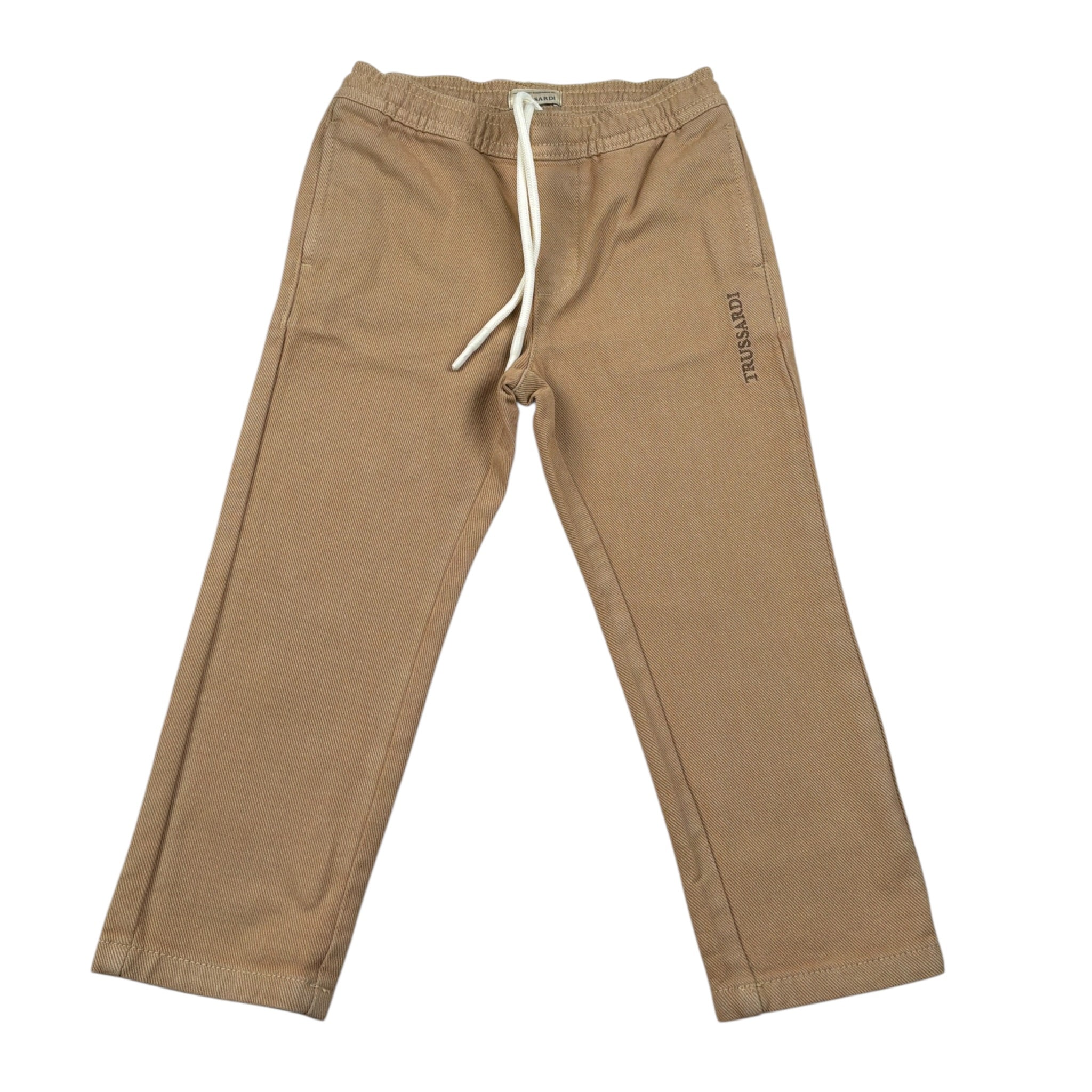 Trussardi Pantalone Tint Unita con Logo Beige per Neonato TIA26094PA BEIGE TRUSSARDI 