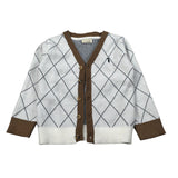 Trussardi Cardigan tinta unita con Profili In Contrasto Panna per Neonato TIA26095CD PANNA TRUSSARDI 