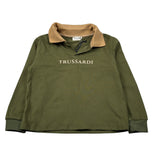 Trussardi Polo Manica Lunga tinta unita con Stampa Verde per Neonato TIA26101PO VERDE TRUSSARDI 