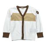 Trussardi Cardigan tinta unita con Profili In Contrasto Bianco per Neonato TIA26111CD BIANCO TRUSSARDI 
