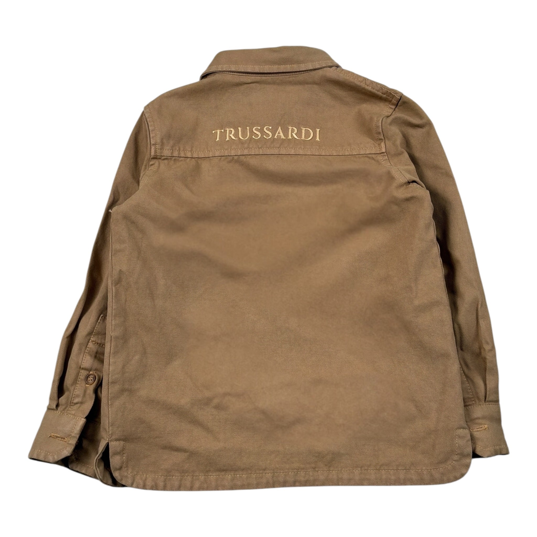 Trussardi Camicia tinta unita con Logo Beige per Neonato TIA26115CA BEIGE TRUSSARDI 