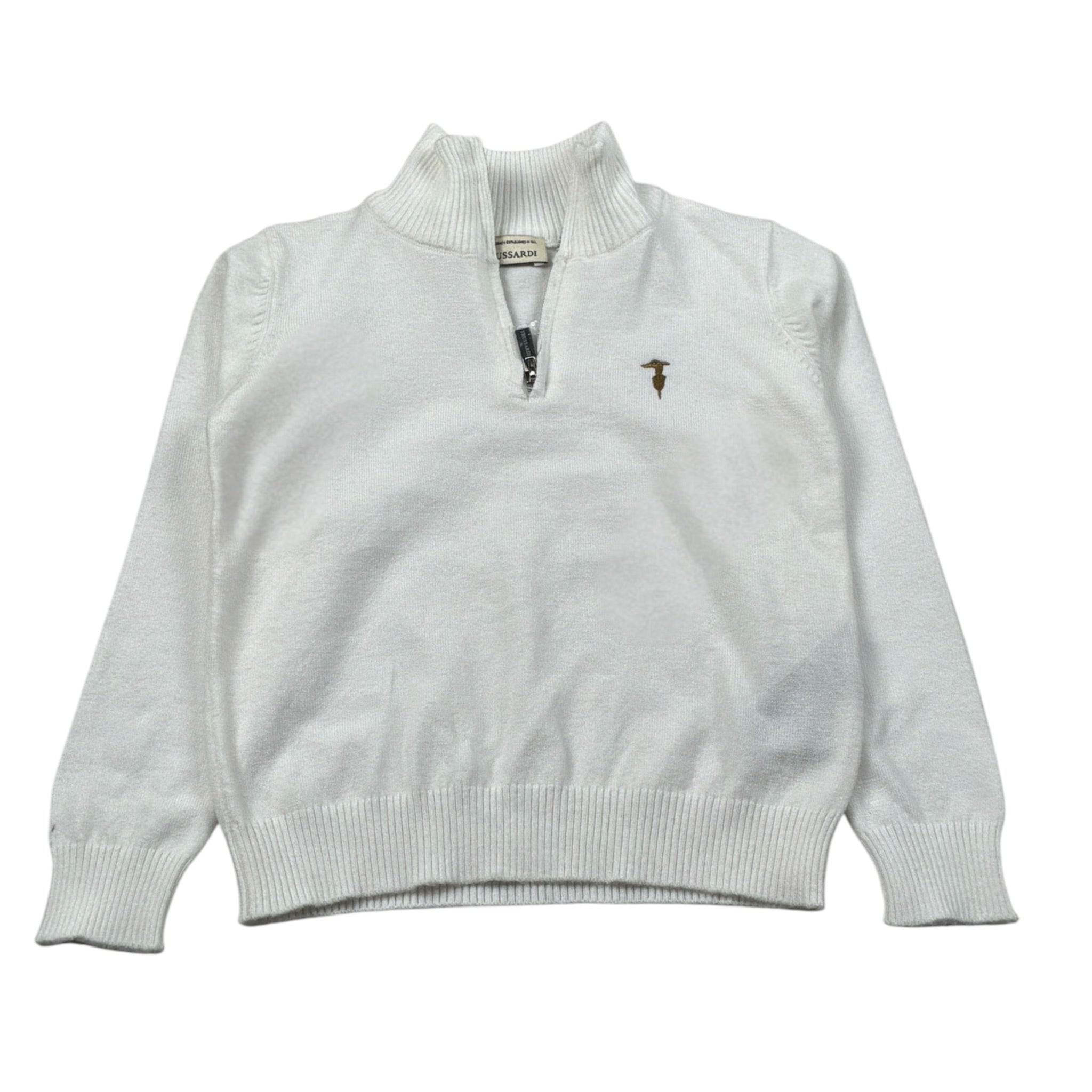 Trussardi Maglia tinta unita con Zip Panna per Neonato TIA26116MA PANNA TRUSSARDI 
