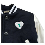 Trussardi Giubbino Modello College tinta unita con Maniche In Contrasto Blu per Neonato TIA26119GB BLU TRUSSARDI 