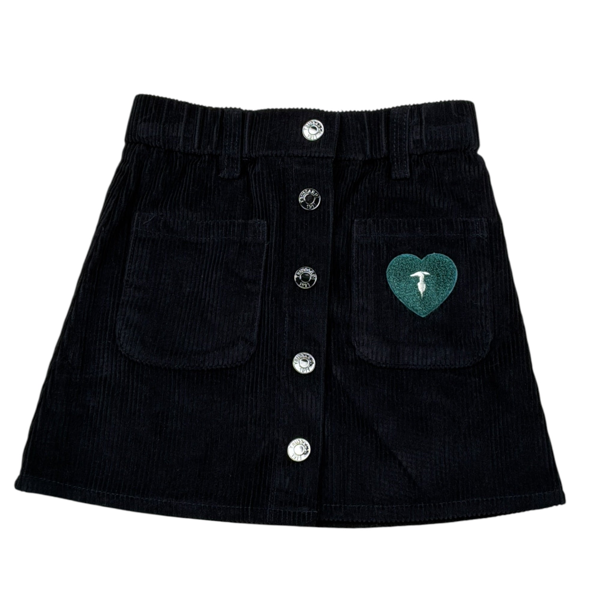 Trussardi Gonna tinta unita In Velluto con Logo Blu per Neonata TIA26121GO BLU TRUSSARDI 