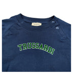 Trussardi Shirt Girocollo tinta unita con Logo Blu per Neonato TIA26126TS BLU TRUSSARDI 