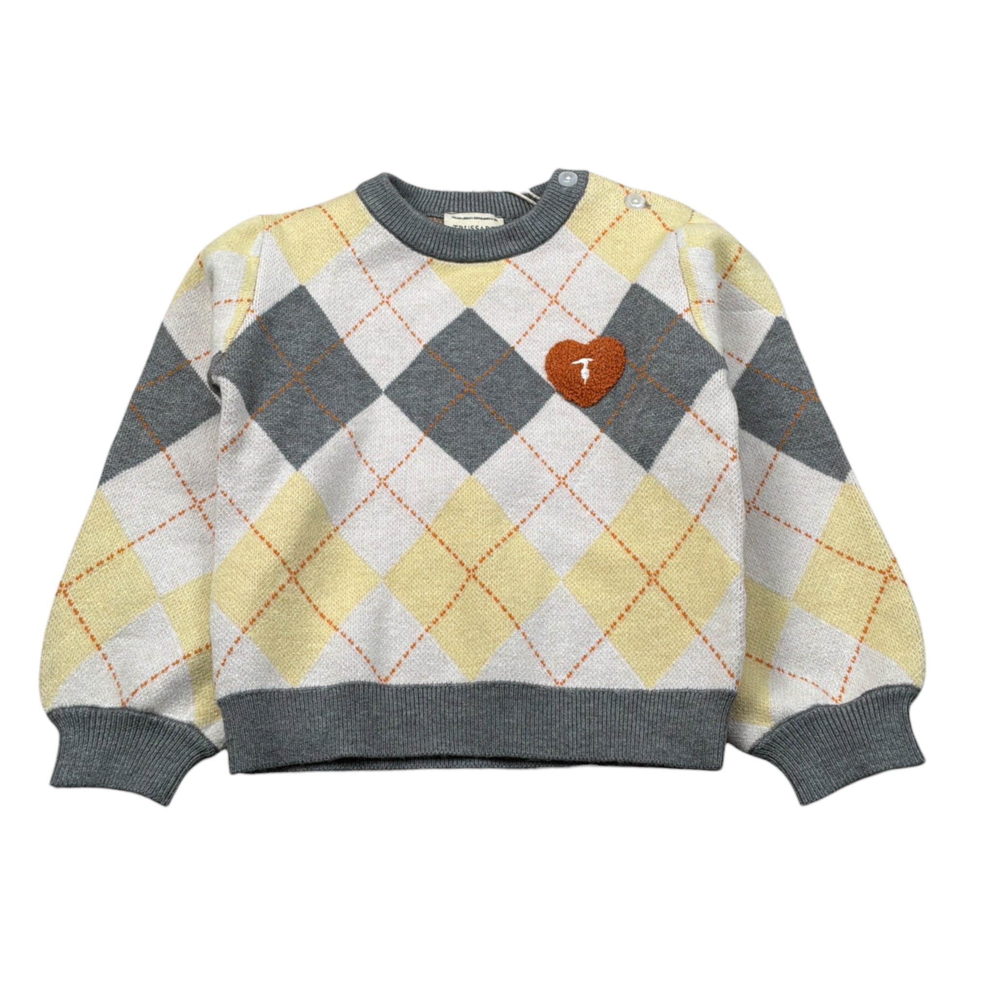 Trussardi Maglia Girocollo Fantasia Rombi Multicolor per Neonata TIA26138MA MULTICOLOR TRUSSARDI 