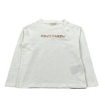 Trussardi Shirt Girocollo Tint Unita con Logo Panna per Neonata TIA26140TS PANNA TRUSSARDI 