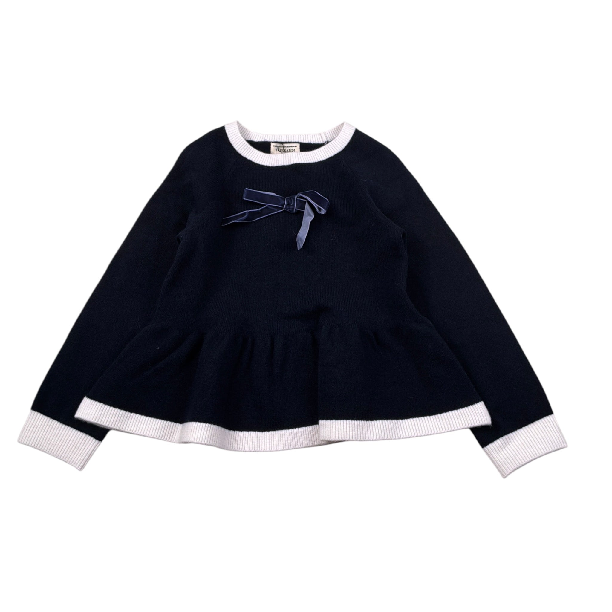 Trussardi Maglia tinta unita con Fiocco Blu per Neonata TIA26147MA BLU TRUSSARDI 