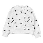 Trussardi Felpa tinta unita con Stampa Fiocchi Bianco per Neonata TIA26148FE BIANCO TRUSSARDI 
