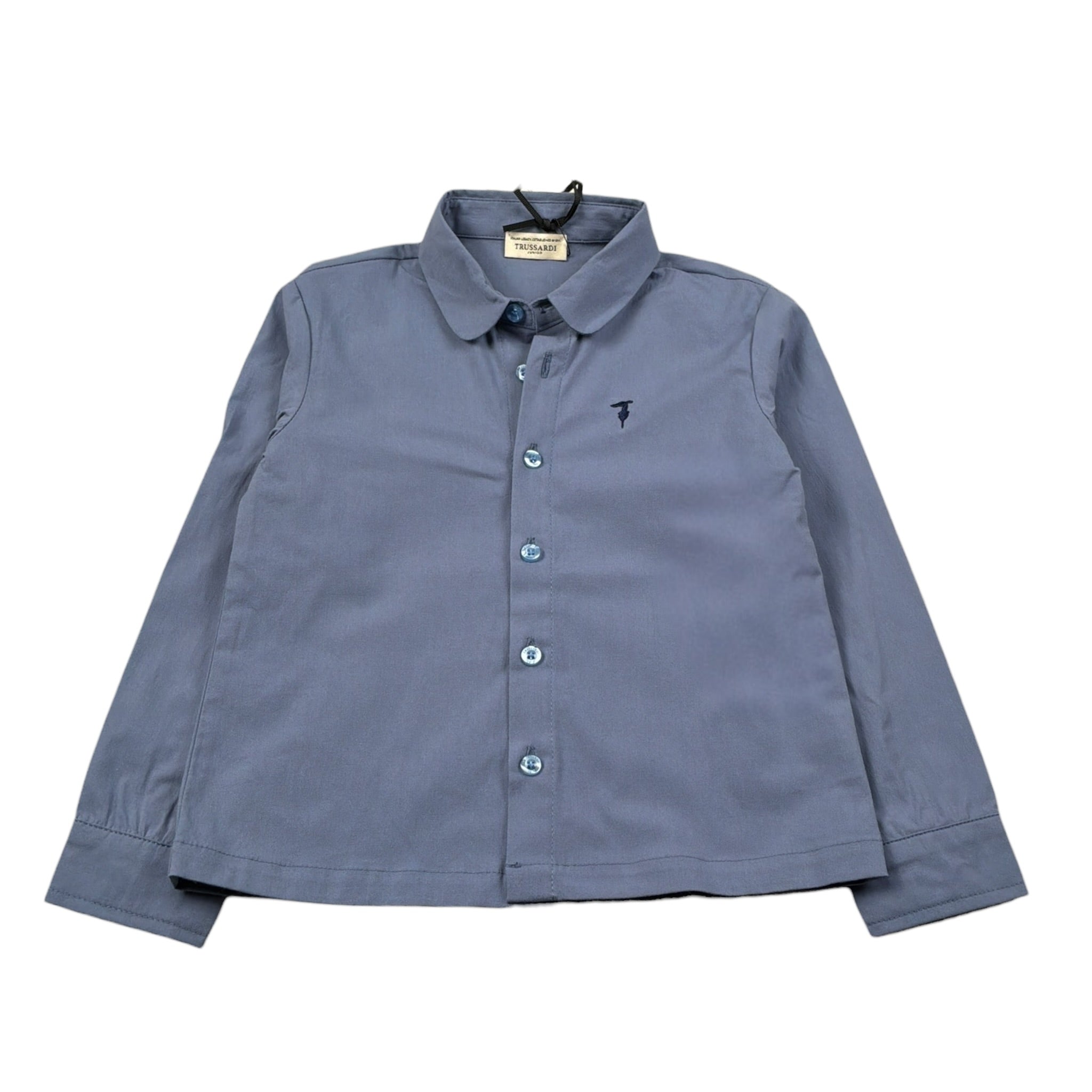 Trussardi Camicia Manica Lunga tinta unita Azzurro per Neonato TIA26154CA AZZURRO TRUSSARDI 