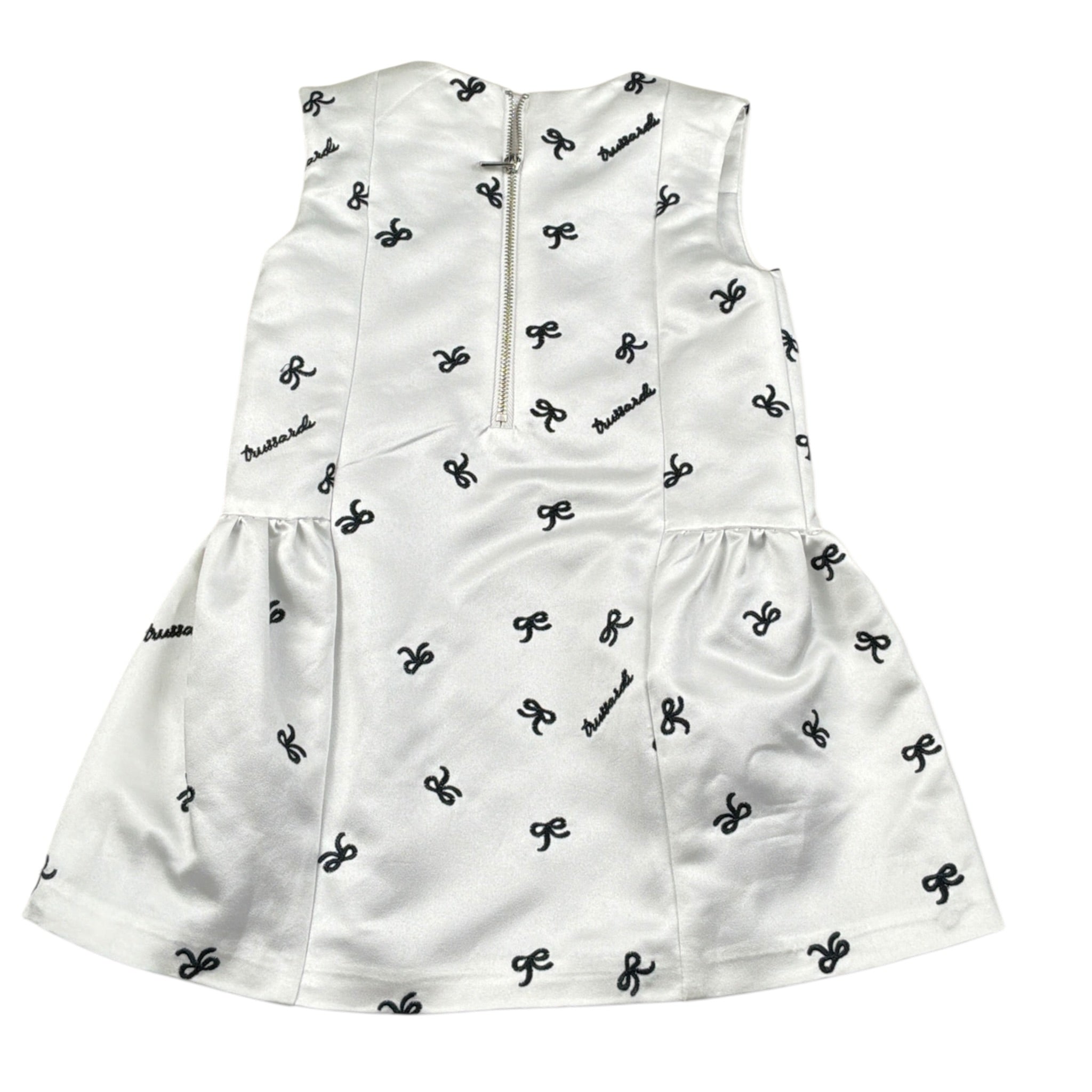 Trussardi Abito tinta unita con Stampa Fiocchi Bianco per Neonata TIA26161VE BIANCO TRUSSARDI 