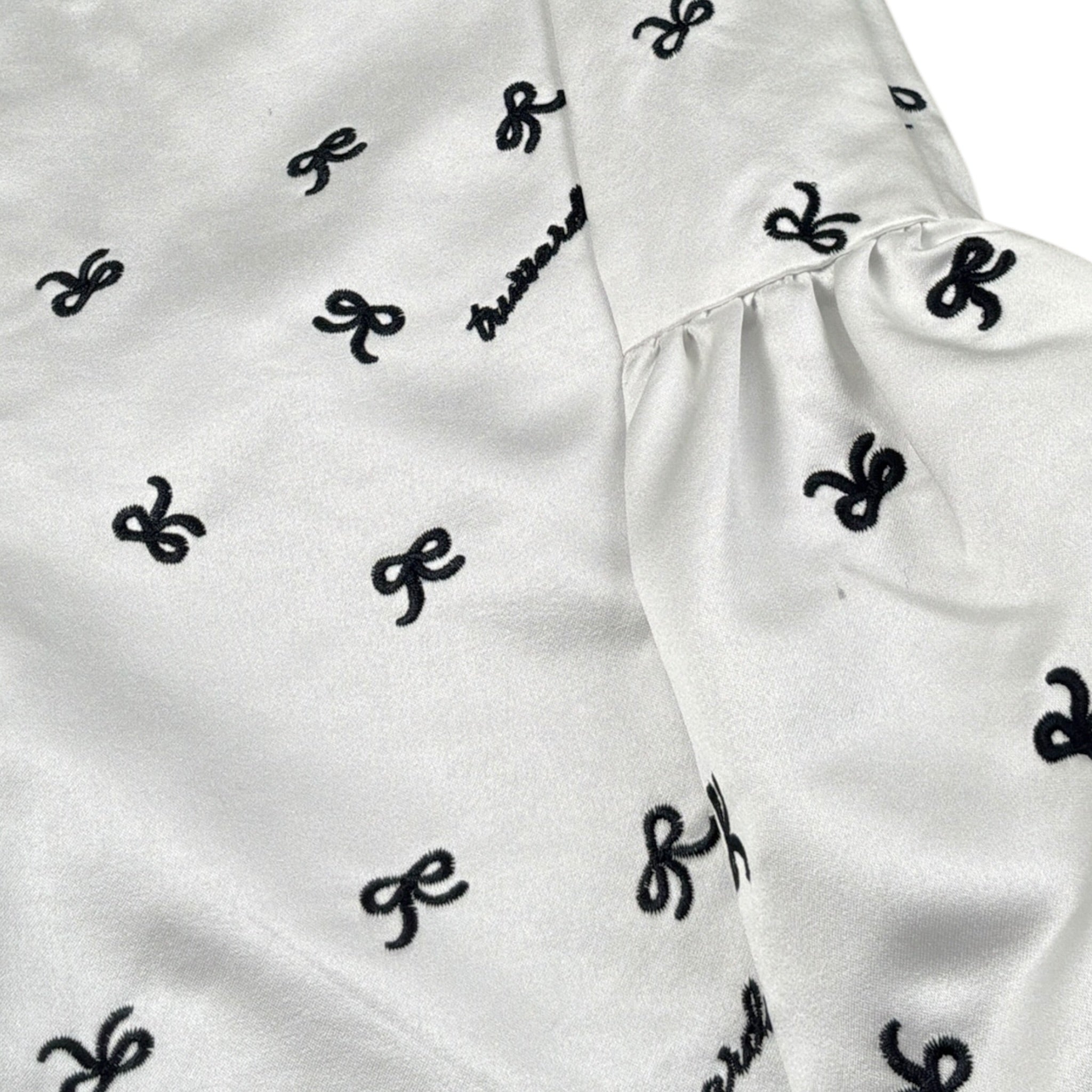 Trussardi Abito tinta unita con Stampa Fiocchi Bianco per Neonata TIA26161VE BIANCO TRUSSARDI 