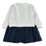Trussardi Abito Bicolore con Stampa Bianco per Neonata TIA26164VE BIANCO TRUSSARDI 