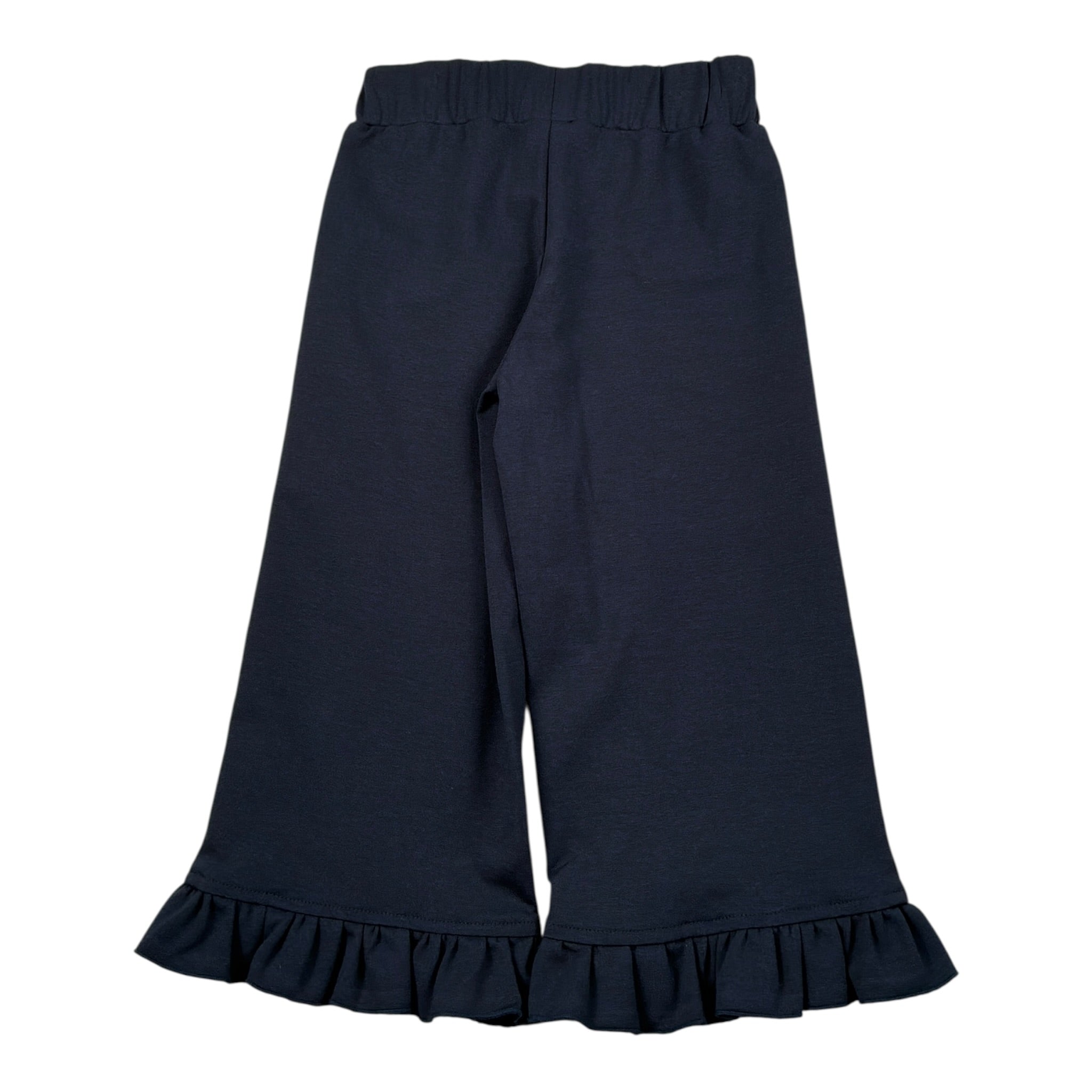 Trussardi Pantalone Modello A Palazzo tinta unita con Logo Blu per Neonata TIA2657PA BLU TRUSSARDI 