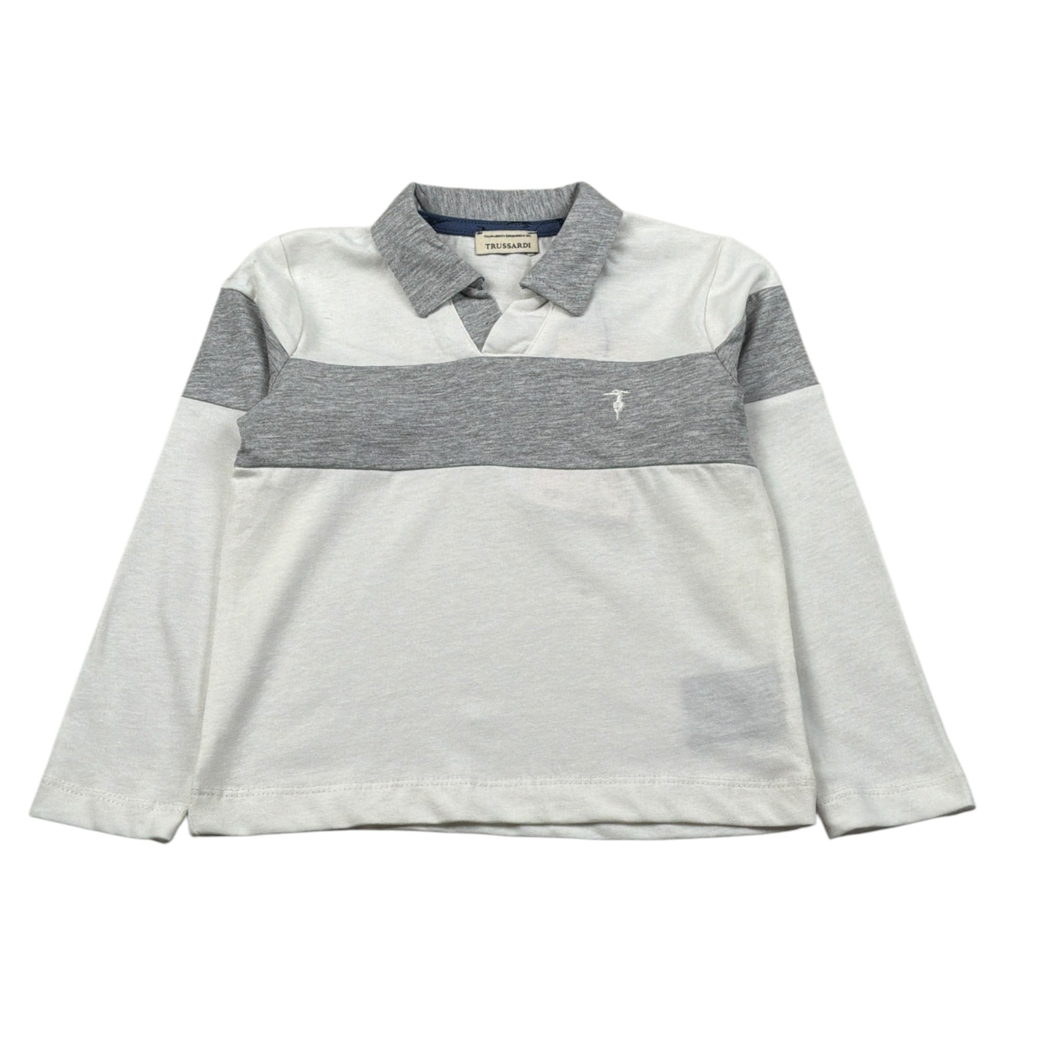 Trussardi Polo Manica Lunga tinta unita Bianco per Neonato TIA6073PO BIANCO TRUSSARDI 