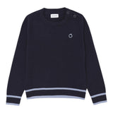 Trussardi Maglia tinta unita con Logo Blu per Neonato TIP25072MA BLU TRUSSARDI 