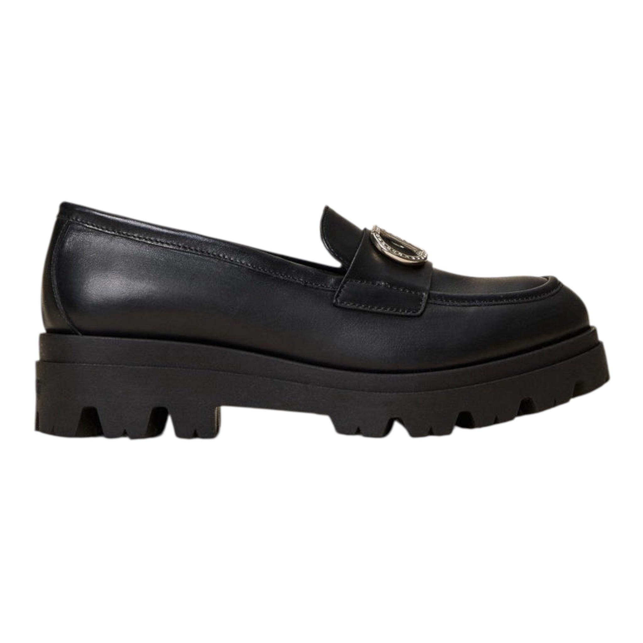 Twinset Mocassini tinta unita con Applicazione Nero per Bambina 232GCJ066 NERO TWINSET 