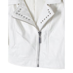 Twinset Giubbino Modello Chiodo In Ecopelle tinta unita Bianco per Bambina 241GJ2142 BIANCO TWINSET 