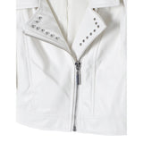 Twinset Giubbino Modello Chiodo In Ecopelle tinta unita Bianco per Bambina 241GJ2142 BIANCO TWINSET 