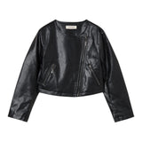 Twinset Giubbino Ecopelle tinta unita Nero per Bambina 241GJ2190 NERO TWINSET 