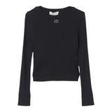Twinset Maglia tinta unita A Costine Nero per Bambina 241GJ3034 NERO TWINSET 