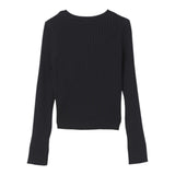 Twinset Maglia tinta unita A Costine Nero per Bambina 241GJ3034 NERO TWINSET 