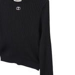 Twinset Maglia tinta unita A Costine Nero per Bambina 241GJ3034 NERO TWINSET 