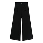 Twinset Pantalone tinta unita Modello Palazzo Nero per Bambina 241GJ3183 NERO TWINSET 