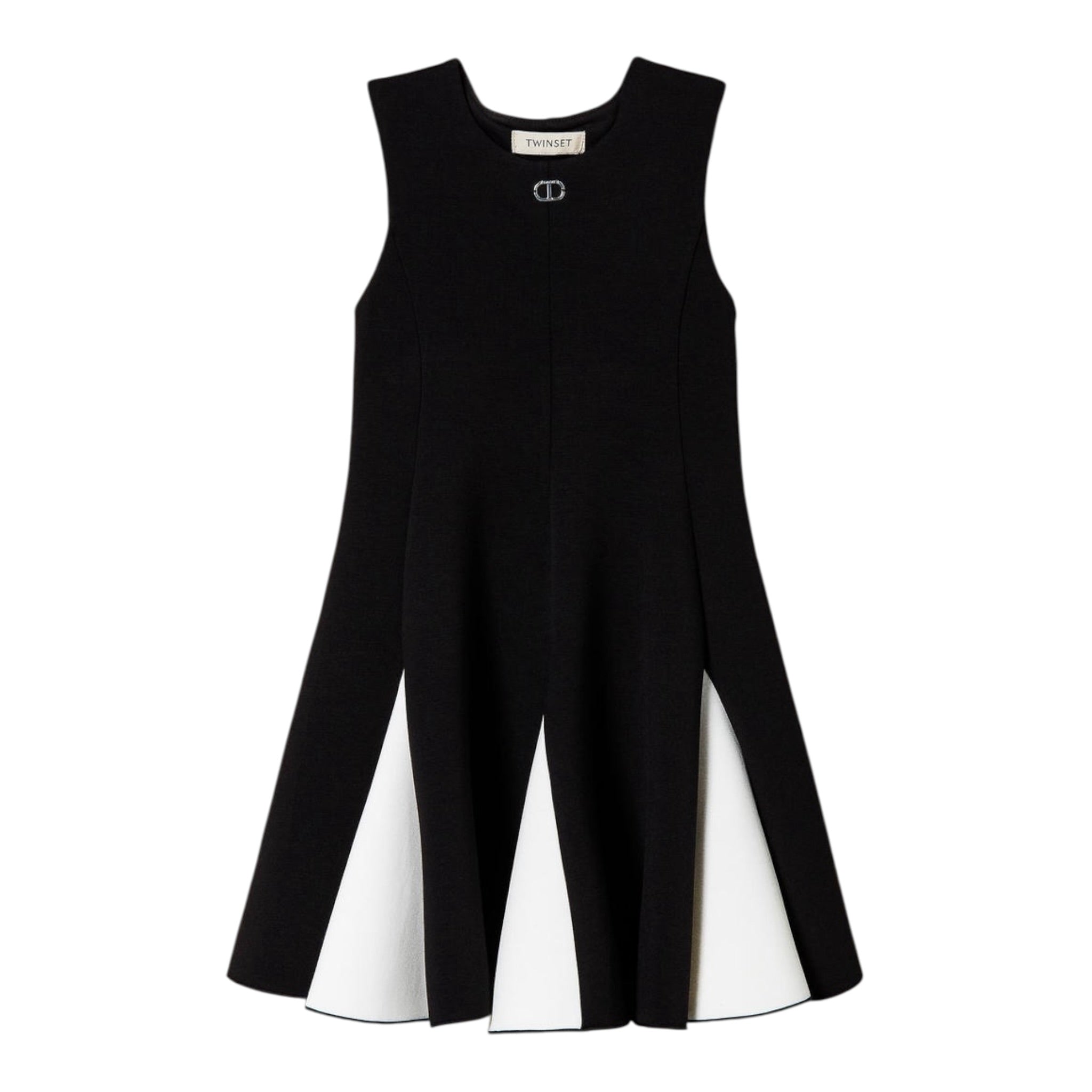 Twinset Abito Giromanica tinta unita Nero per Bambina 242GJ2011X NERO TWINSET 