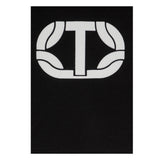 Twinset Shirt Girocollo tinta unita con Logo Nero per Bambina 242GJ2032 NERO TWINSET 